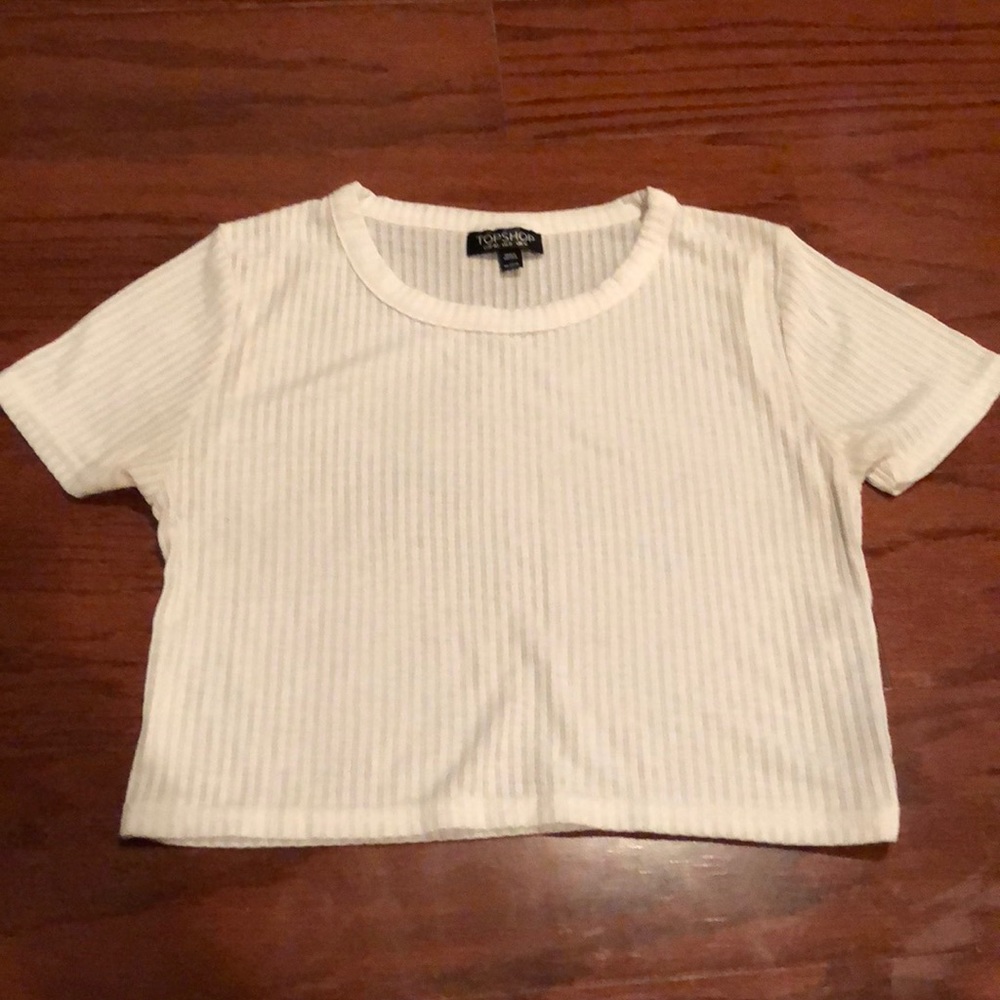 Basic TopShop white crop